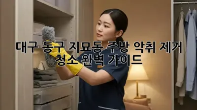 대구 동구 지묘동 주방 악취 제거 청소 완벽 가이드