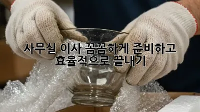 사무실 이사, 꼼꼼하게 준비하고 효율적으로 끝내기!
